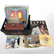 A small quantity of vinyl LP records, including Elvis, 7