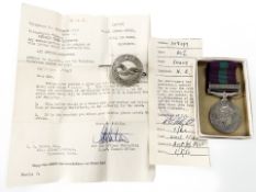 A George VI General Service Medal with clasp Malaya, issued to 3118299 ACI N. R.