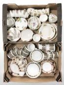 A group of part tea sets including New Chelsea, Staffordshire, Royal Tuscan, Aynsley, etc.