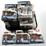 Twenty four Hasbro Disney Star Wars figurine sets, all boxed.