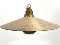 A 20th century Scandinavian conical light fitting, diameter 55 cm.