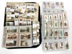 Fifty full sets of Players cigarette cards, plus further cards in albums.
