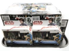 Twenty four Hasbro Disney Star Wars figurine sets, all boxed.