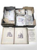 A large quantity of stamps, postcards, John Player & Son cigarette cards,