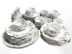 Thirty eight pieces of Victorian transfer printed tea china,