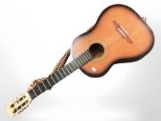 A classical guitar.