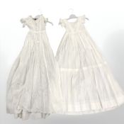 Two early 20th century girls lacework nightgowns.