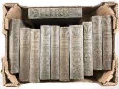 A group of Carnarvon Series volumes, published by Walter Scott, including Dickens, Victor Hugo, etc.