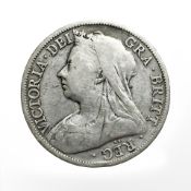 An 1895 Victorian half crown.