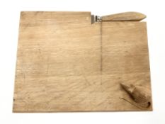 A Ben Oxley 'The Windsor Mouseman' oak cheese board,