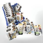 Seventeen Hasbro Disney Star Wars figurines, all boxed.