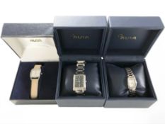 Three Avia quartz wristwatches, boxed.