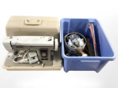 A NewHome electric sewing machine, with lead and pedal,