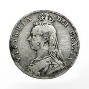 An 1888 Victorian half crown