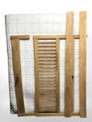 A contemporary 5' bed frame with mattress