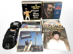 A collection of vinyl LP records and 45 singles, compilations, easy listening, etc.