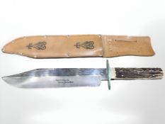 An I XL bowie knife by George Wostenholm & Son Ltd, Washington Works, Sheffield, with 25.