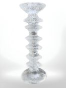 A Timo Sarpeneva glass six ring Festivo candlestick,