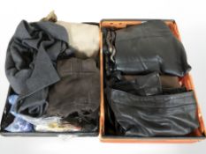 A group of leather jackets,