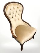 A Victorian style lady's salon chair
