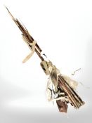 A bundle of fishing rods.