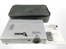 A Panasonic LCD projector in carry bag