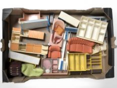 A group of doll's house furniture