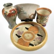 A Clarice Cliff for Wilkinson Fantasque fruit bowl, diameter 28 cm,