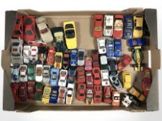 A collection of die cast cars including Matchbox, Burago,