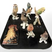 A group of Goebel figures of birds.