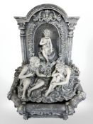 A contemporary resin water feature.