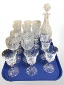 A set of four Edinburgh Crystal wine glasses,