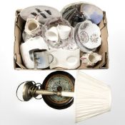 Various ceramics including two Masons fruit basket lustre jugs, collectors plates, oriental bowl,