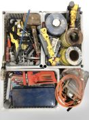 A quantity of hand tools and assorted hardware.