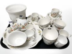 An Aynsley Cottage Garden part tea and coffee set, further vase,