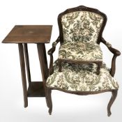 A reproduction salon armchair,