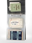 An album containing a collection of confectioner's advertising cards, postcards, etc.