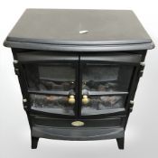 A Dimplex electric fire.