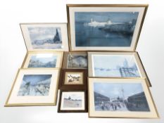 A group of contemporary pictures and prints, including Vincent Van Gogh,