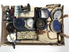 Fishing equipment including various reels,