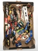 A quantity of unboxed die cast cars and other vehicles including Matchbox, Days Gone,
