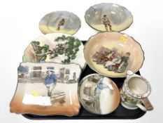 A collection of Royal Doulton Dickens ware and similar china.