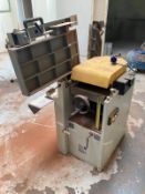 An Axminster planer thicknesser, model AT129PT, with spiral cutter head, 230v,