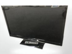 A Panasonic Viera 36 inch LCD TV with lead and remote