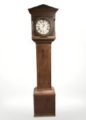 A 19th century Continental mahogany longcase clock, the dial signed M Moller,