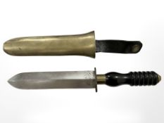 A Siebe Gorman diver's knife, double edged 19.