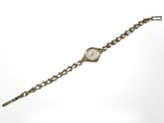 A 9ct yellow gold lady's Accurist wristwatch CONDITION REPORT: With 9ct gold strap,