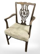 A mahogany Chippendale style child's armchair.