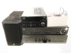 A Cambridge Audio 650A integrated amplifier, an NAD stereo amplifier 3020i,