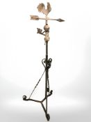 A wrought iron weather vane (Af),